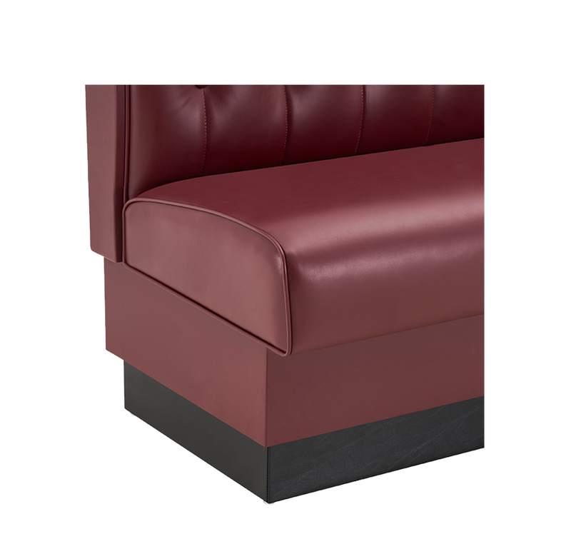 48" Length Burgundy/GRE/GRY/BLK/BRN/RED Single Booth W/ Vinyl Seat