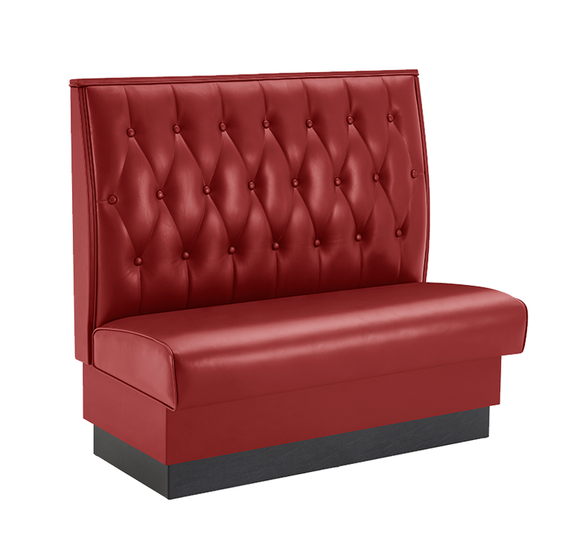 48" Length Burgundy/GRE/GRY/BLK/BRN/RED Single Booth W/ Vinyl Seat