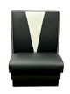 Black Seat and V Back Booth, Dimensions 48"/60"/72"