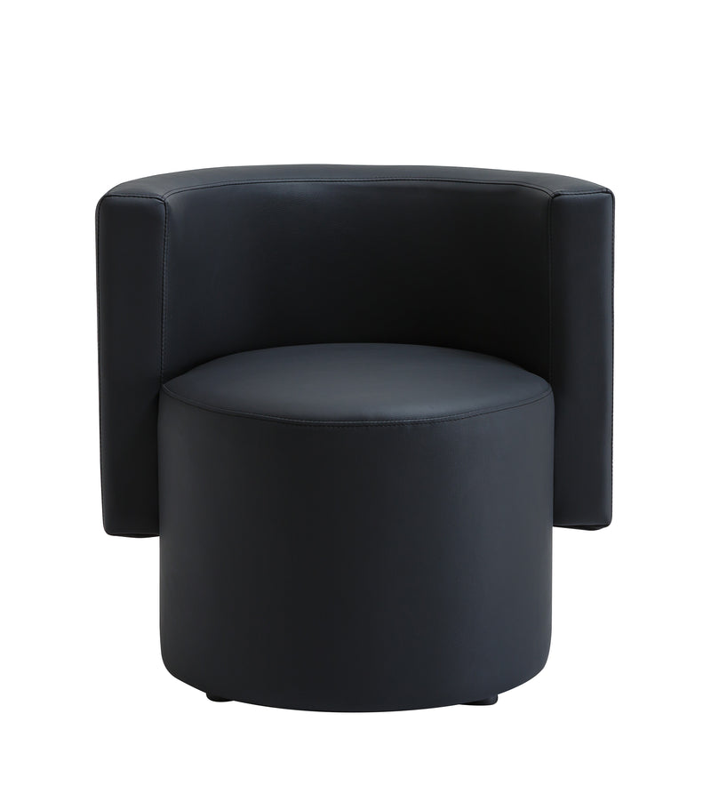 Single Booth with Black Vinyl Seat and Rotation Back