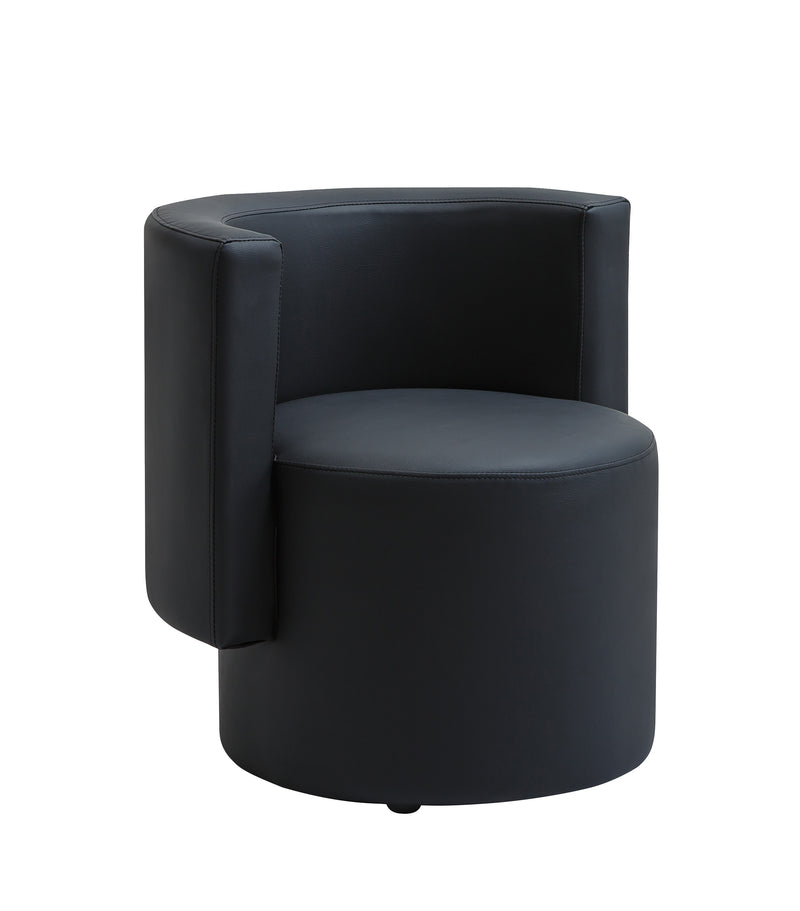 Single Booth with Red/Black Vinyl Seat and Rotation Back