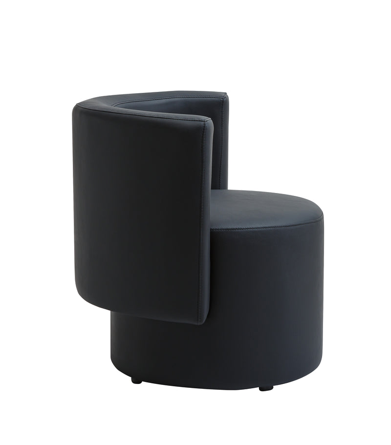 Single Booth with Red/Black Vinyl Seat and Rotation Back