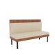 60" Single Booth with Beige Seat&Back, Finish Natural