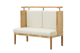 Solid wood Single Booth with Grey Vinyl Seat&Back, Finish Natural
