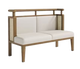 Ash wood Single Booth with Grey Vinyl Seat&Back, Finish Natural