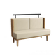 48" Length Single Booth with Beige Vinyl Seat and Back