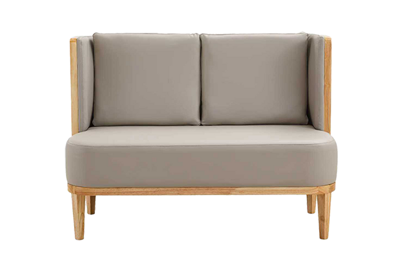 48" Length Single Booth with Beige Vinyl Seat and Back