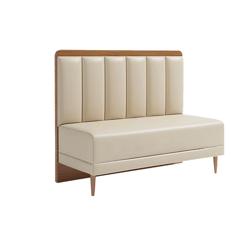 Natural 48" Length Single Booth with Beige Seat&Back