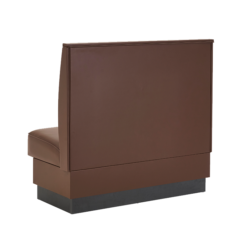 48" Length Single Booth W/ Brown Vinyl Seat