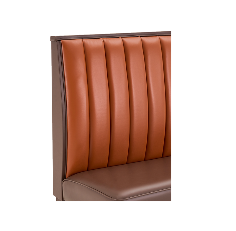 48" Length Single Booth W/ Brown Vinyl Seat