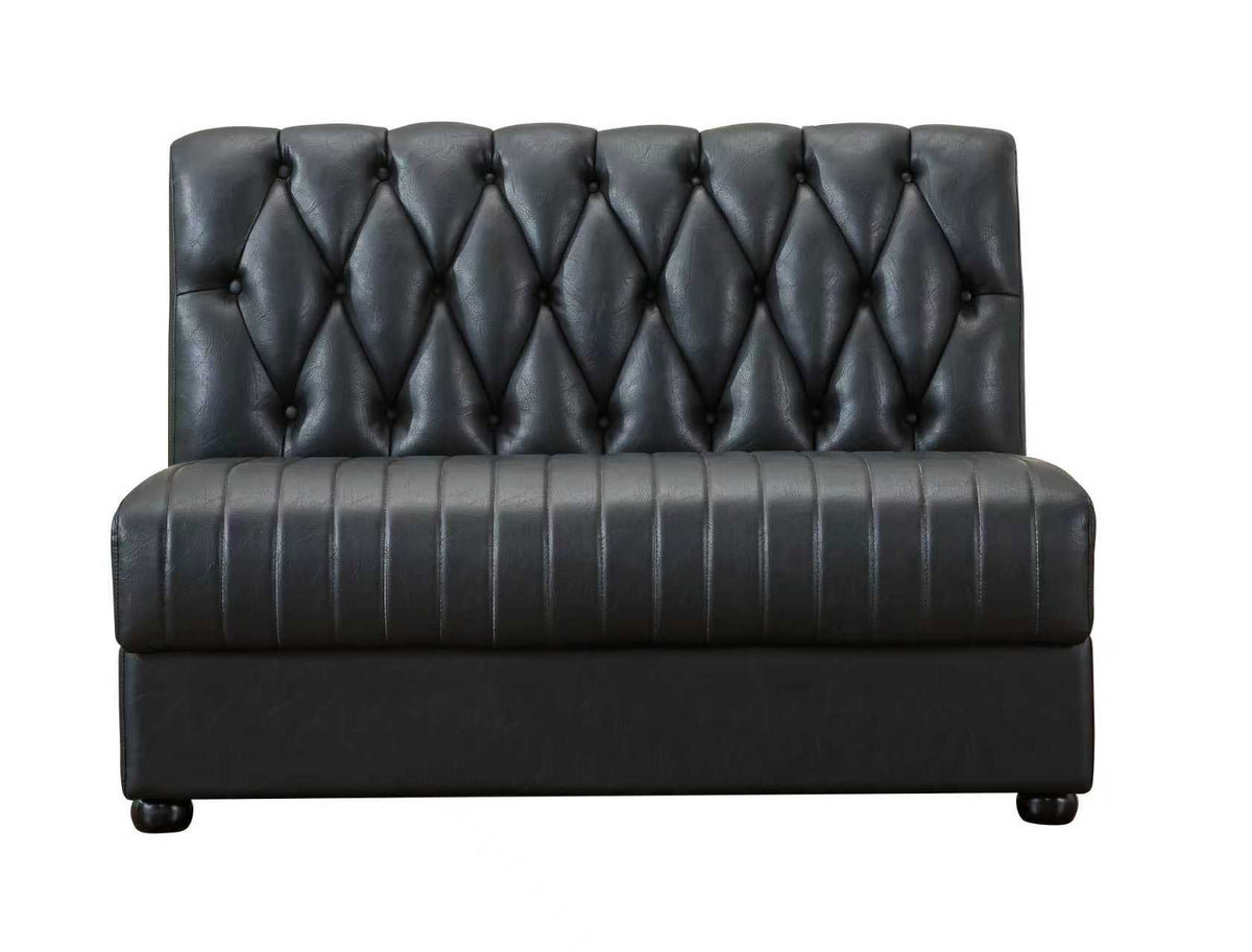 Length Black Indoor Single Booth w/ Vinyl Seat – Apex