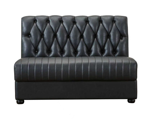 Length Black Indoor Single Booth w/ Vinyl Seat