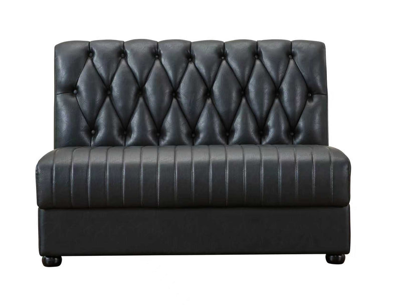 Length Black Indoor Single Booth w/ Vinyl Seat