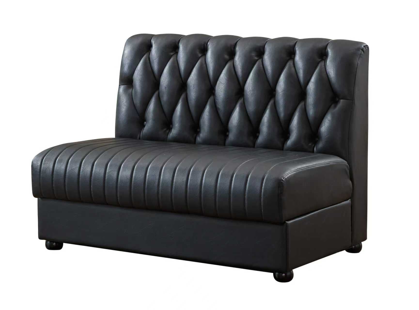 Length Black Indoor Single Booth w/ Vinyl Seat – Apex