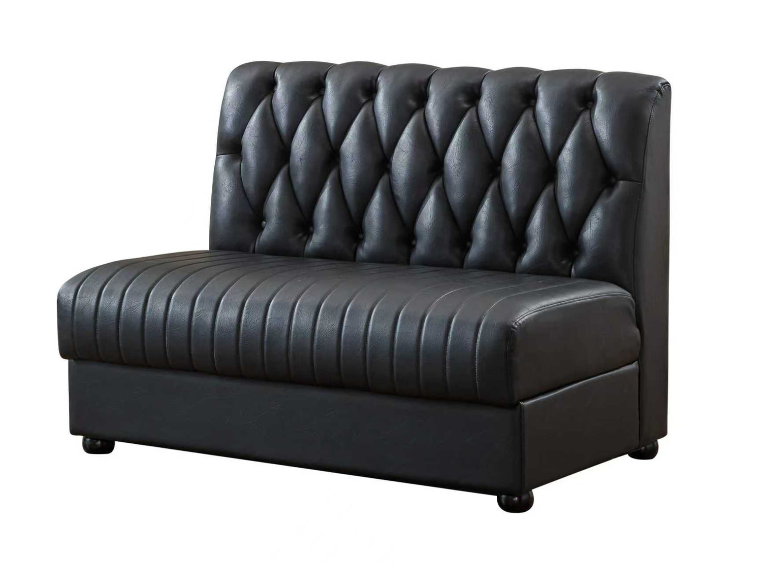 Length Black Indoor Single Booth w/ Vinyl Seat