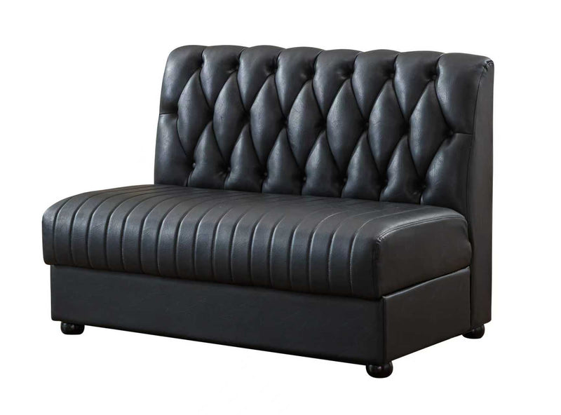 Length Black Indoor Single Booth w/ Vinyl Seat