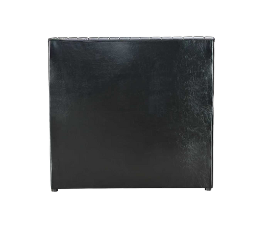 48" Single Booth with Vinyl Seat, Finish Black