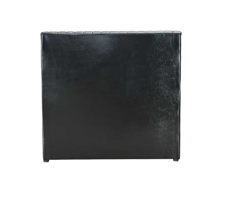 48" Single Booth with Vinyl Seat, Finish Black