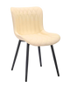 Indoor modern white chair with diamond pattern and black legs