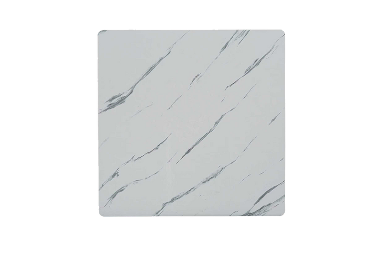 Indoor Melamine table top, Finish Marble White