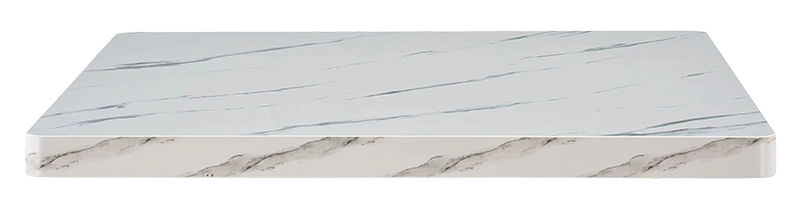 Indoor Melamine table top, Finish Marble White