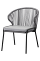 Grey Outdoor Woven Rope Chair w/ Black Frame
