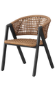 Aluminum Rattan Chair in Beige Color