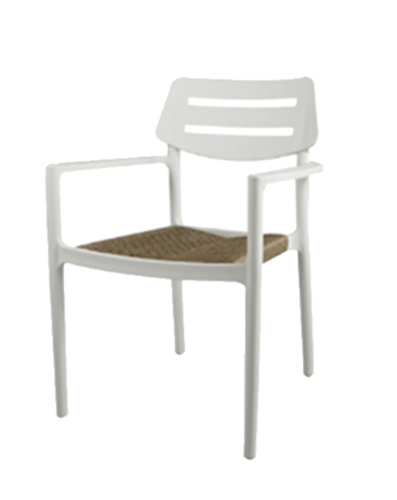 New material mixture Aluminum chair with pp/Terslin/Rope/Rattan Seat