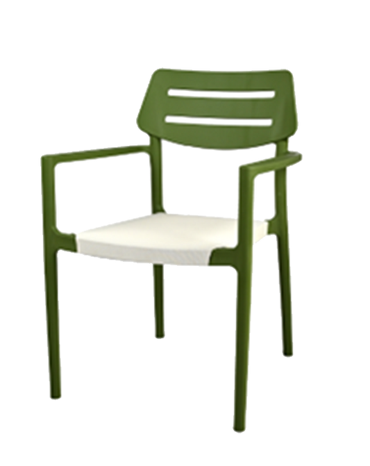 New material mixture Aluminum chair with pp/Terslin/Rope/Rattan Seat