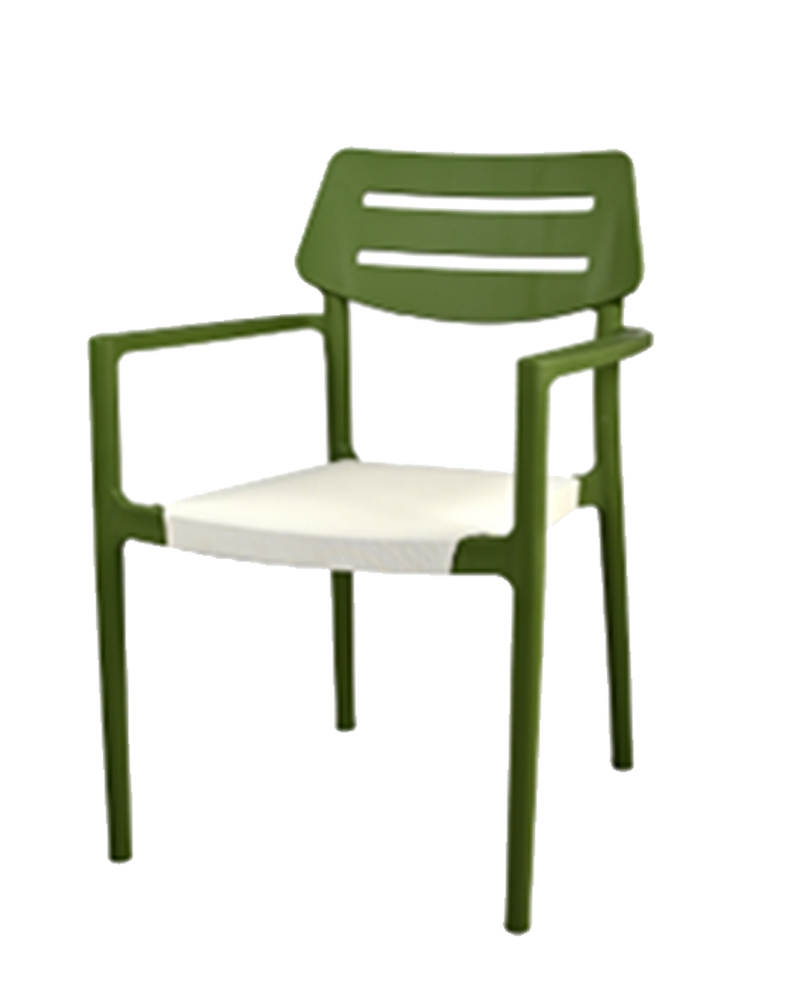 New material mixture Aluminum chair with pp/Terslin/Rope/Rattan Seat