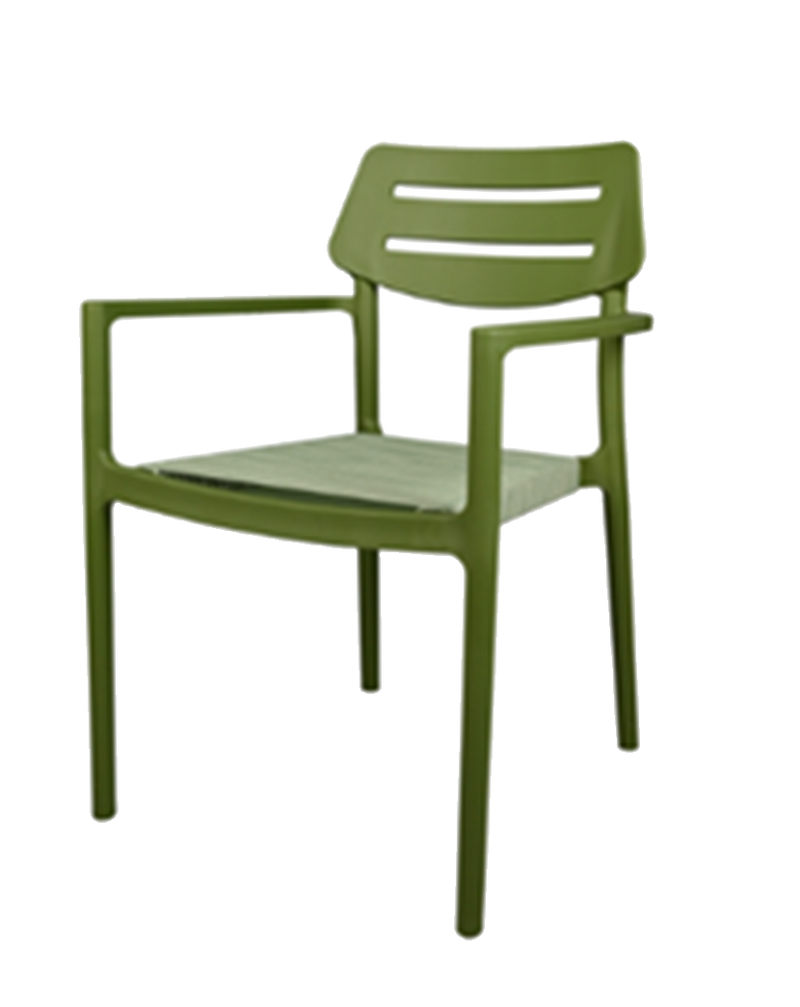 New material mixture Aluminum chair with pp/Terslin/Rope/Rattan Seat