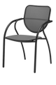 Outdoor Black Metal Chair W/ Textilene Seat