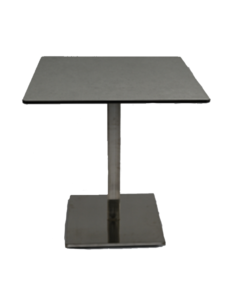 Aluminum Table with HPL Table Top, Finish Silver