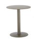 24"Round Outdoor Champagne Powder-Coated Metal Table