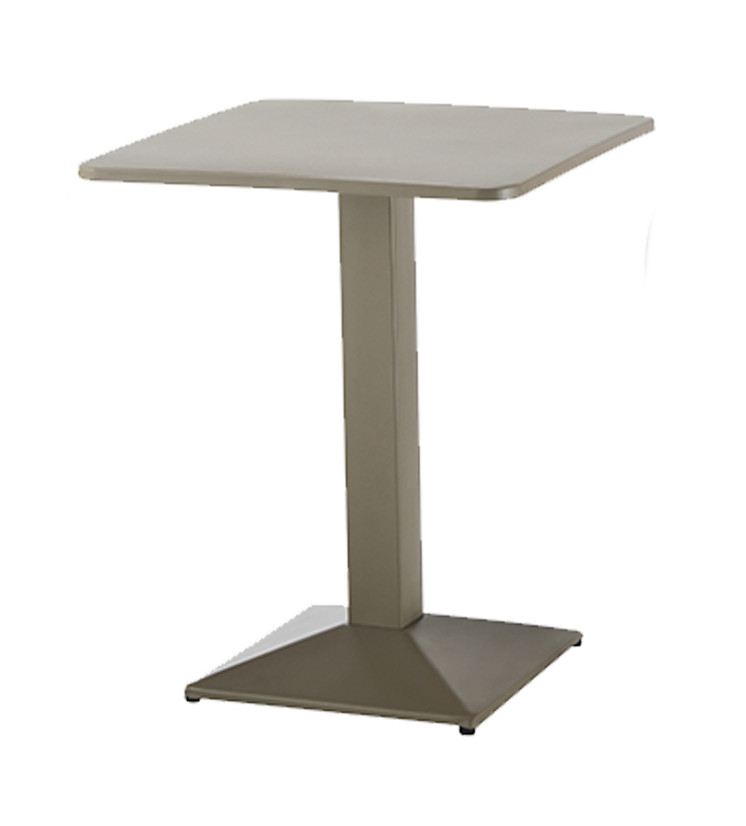 24"X24" Outdoor Champagne Powder-Coated Metal Table