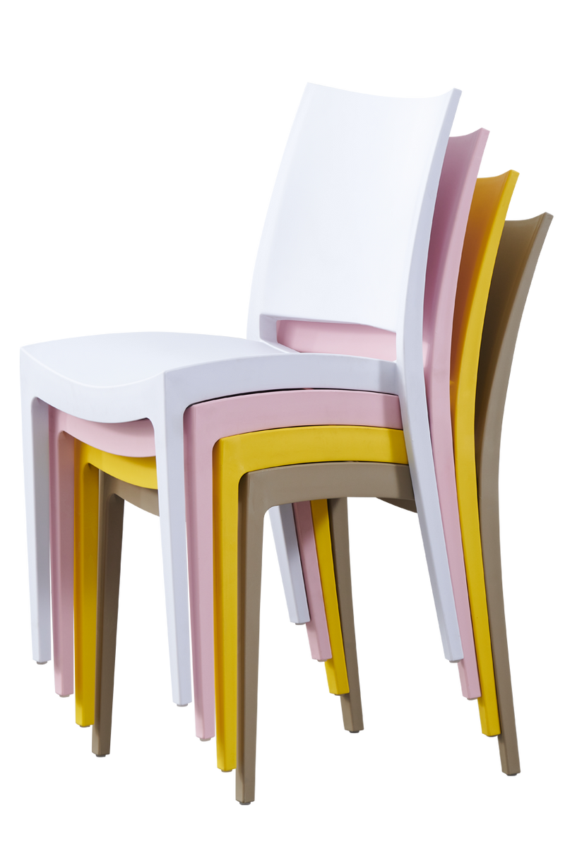 Plastic Chair w/ Available in Multiple Colors