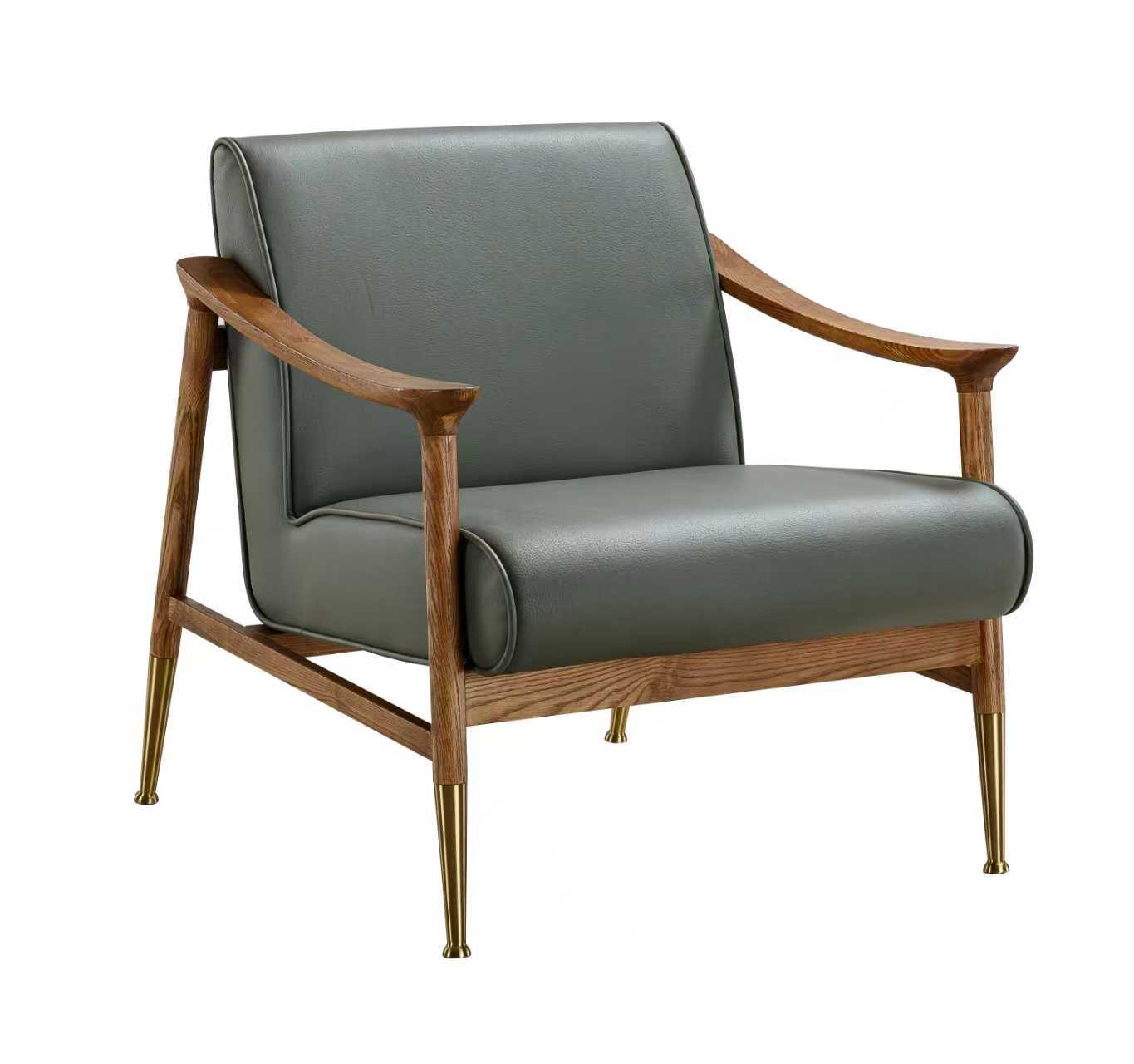Ashwood Wood Grain Single Booth w/ Grey Vinyl Seat