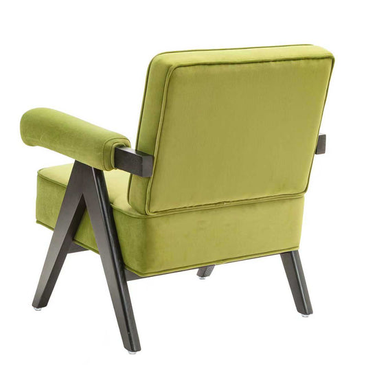 Walnut Solid AshWood Single Booth w/ Green Seat