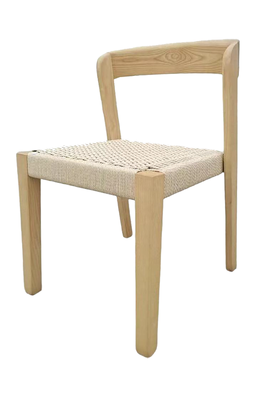 Natural Woven Chair with Ash Wood