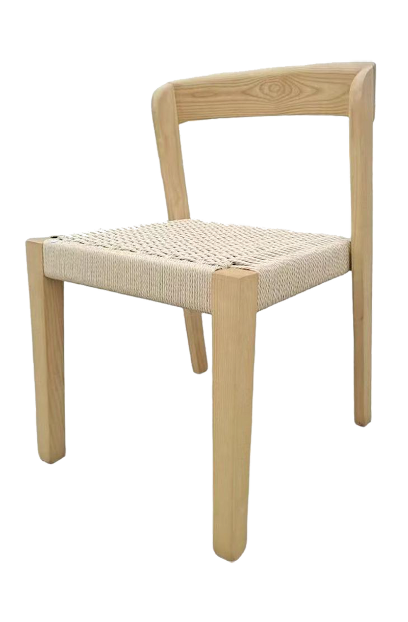 Natural Woven Chair with Ash Wood