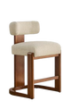 White Flannel Seat&Back with Rubber wood Chair, Finish Natural/Walnut/Black