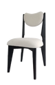 White Vinyl Seat and Back Chair made by Ash wood ,Finish Black/Walnut/Natural