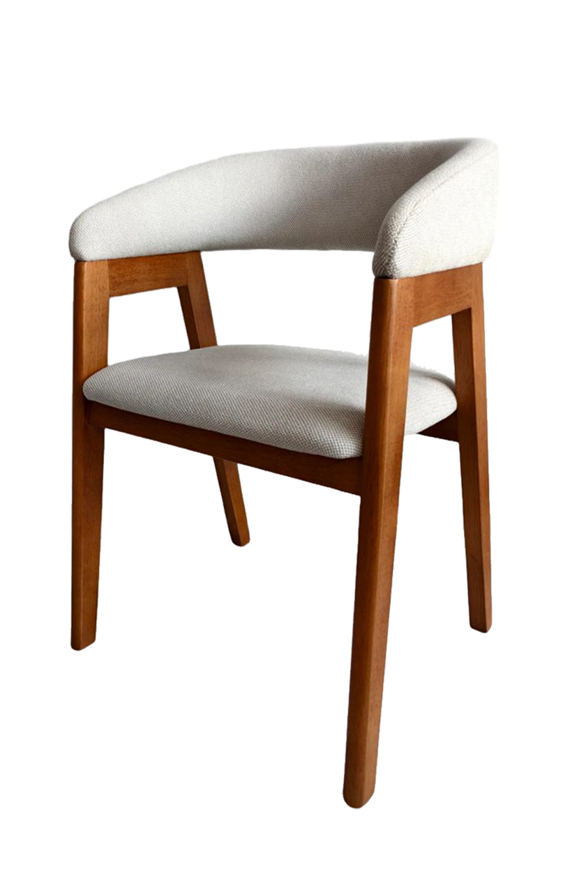 Rubber wood ArmChair with Vinyl Seat, Finish Black/Walnut/Natural