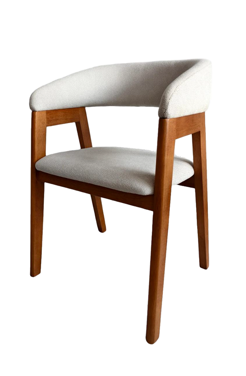Rubber wood ArmChair with Vinyl Seat, Finish Black/Walnut/Natural