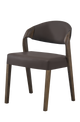 Ash wood Modern Chair with Black Seat&Back, Finish Walnut
