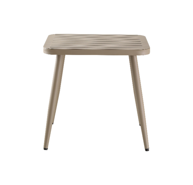 24" x 24" Outdoor Metal Table Finish Beige