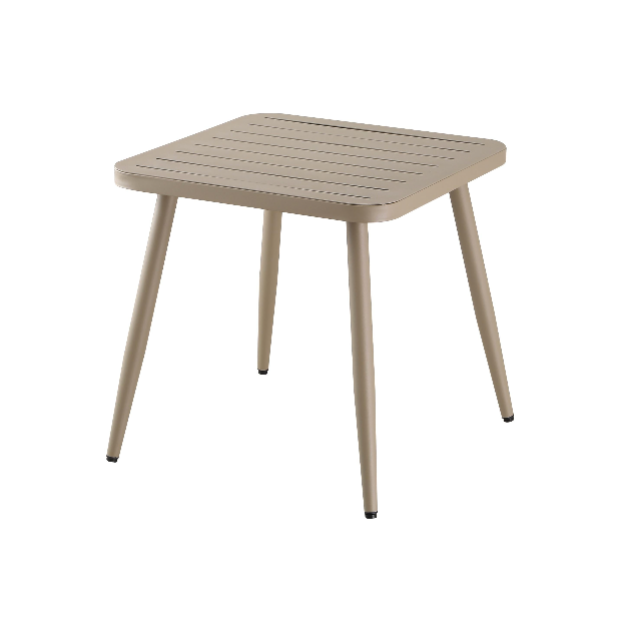 24" x 30" Outdoor Metal Table Finish Beige