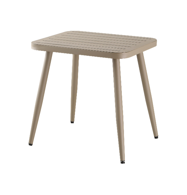 24" x 30" Outdoor Metal Table Finish Beige