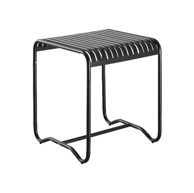 24" x 24" Outdoor Industrial style Metal Table Finish Black