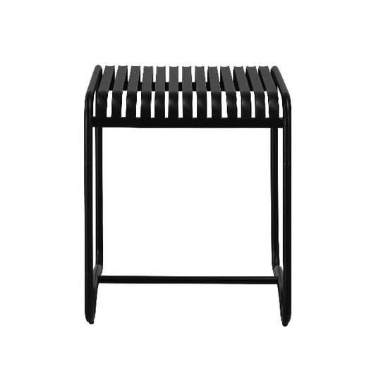 24" x 24" Outdoor Industrial style Metal Table Finish Black